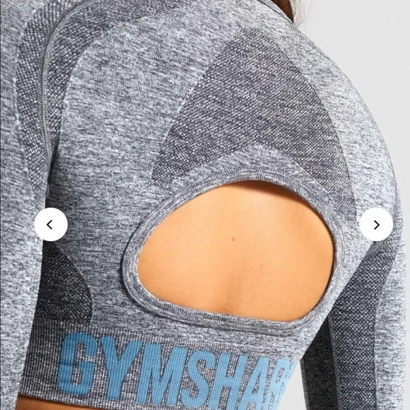GYMSHARK FLEX LONG SLEEVE CROP TOP - Picture 5 of 7